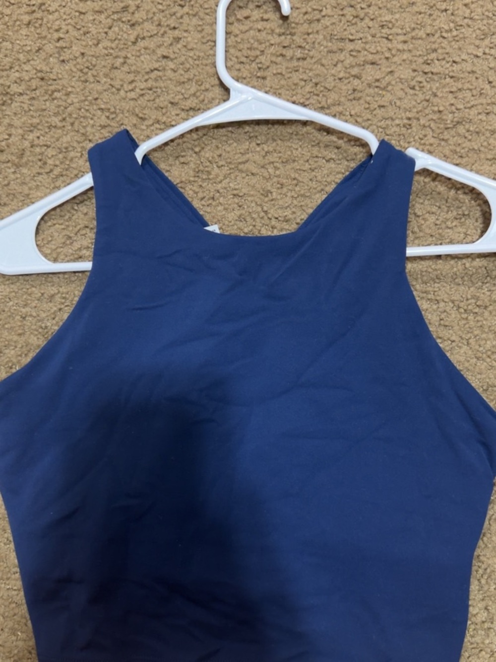 Athleta Navy Blue High Neck Tank Top